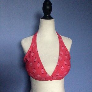 Coral Halter Bikini Top